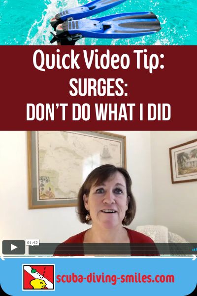 Quick scuba diving video tip on air consumption and surges