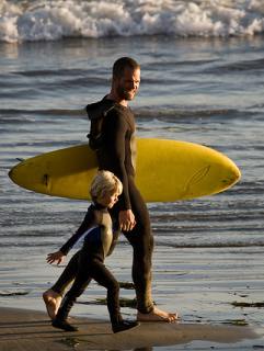 Child wearing a wetsuit