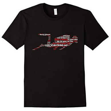 Cool scuba diving dad tee shirt for fathers
