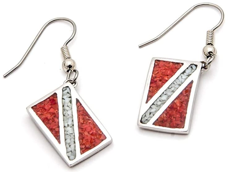 dive fin dangling earrings