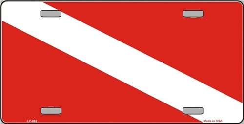 scuba flag license plate