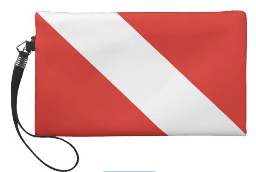 dive flag wristlet or clutch