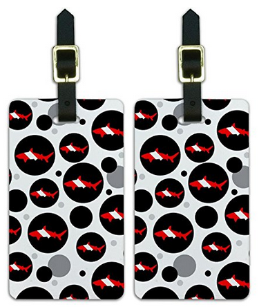Dive flag luggage tags