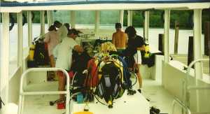 scuba diving boat
