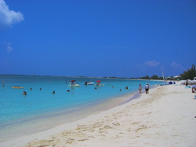 Seven mile beach in Grand Cayman