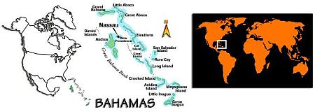 Map of Bimini, Bahamas in the world Map of Bimini, Bahamas in the world