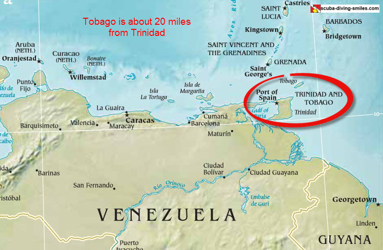 Image result for trinidad and tobago map