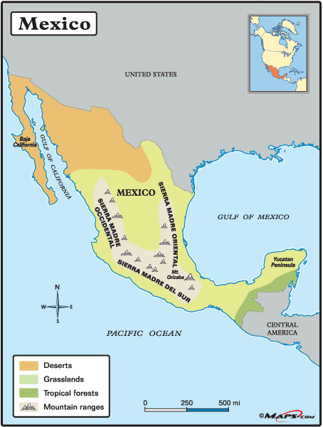 Rivers Of Mexico Map