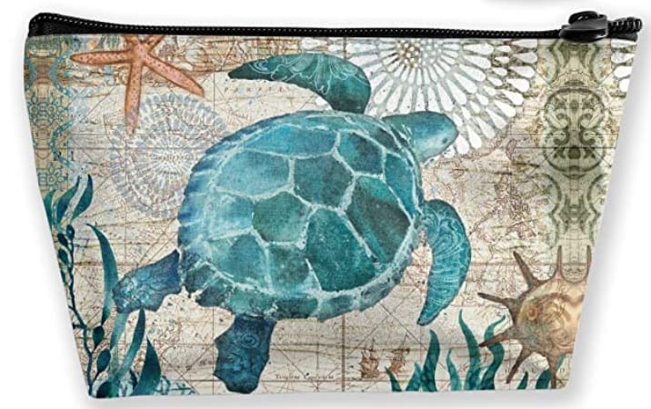 ocean themed cosmetic bag for women