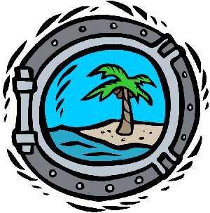 Looking at palm tree clipart through porthol Looking at palm tree clipart through porthol
