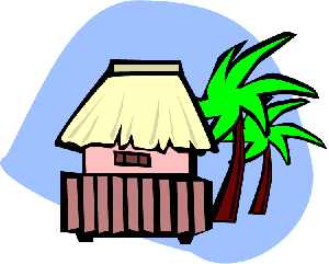 Bungalow next to palm tree clipar Bungalow next to palm tree clipar