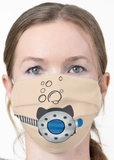 Scuba diving cotton face mask