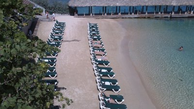 Beach in front of Riviera Building, Sandals Grande