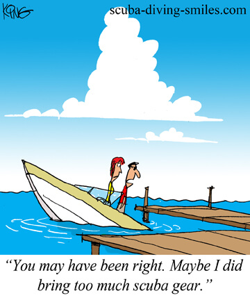 Scuba diving cartoon; scuba humor