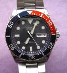 A scuba diving watch with bezel.