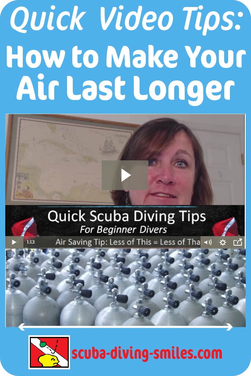 Scuba diving video tips on air consumption