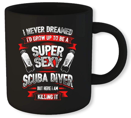 scuba diving coffee mug for women