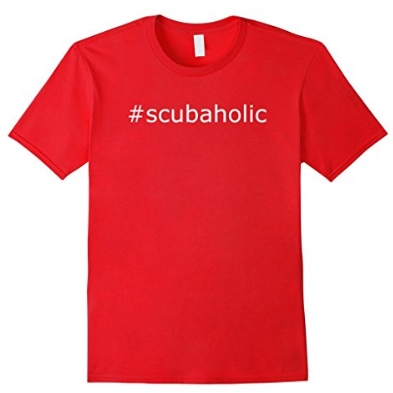 scuba diving hash tag scubaholic tshirt