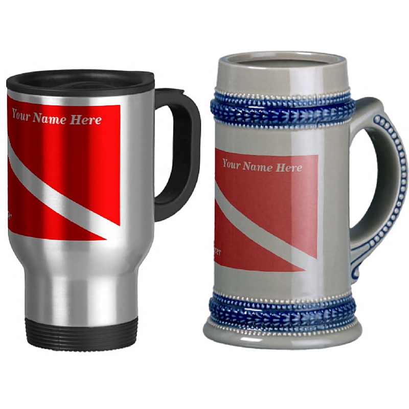 Dive travel mug or diver beer stein