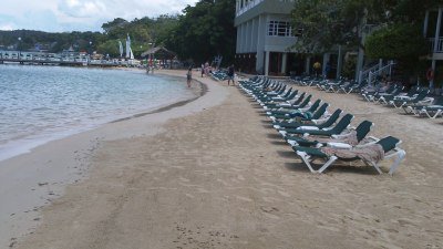 Beach in front of Riviera building